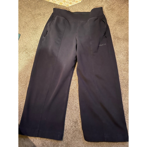 Women's Athleta altitude Polartech Power Stretch Pants wide legs, Large Petite - Picture 3 of 5